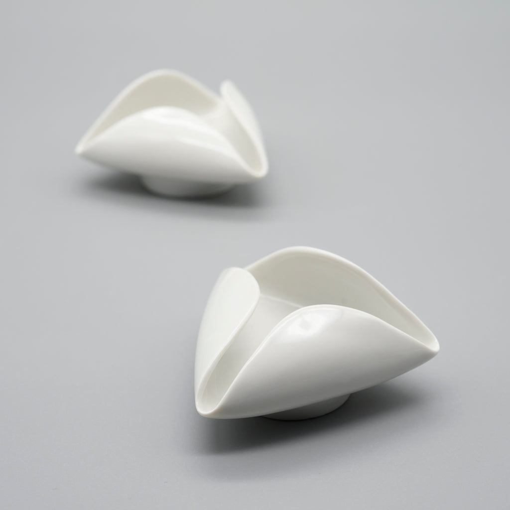 Pair of Porcelain Candle Holders – Hans Achtziger for Hutschenreuther, 1950s–1960s