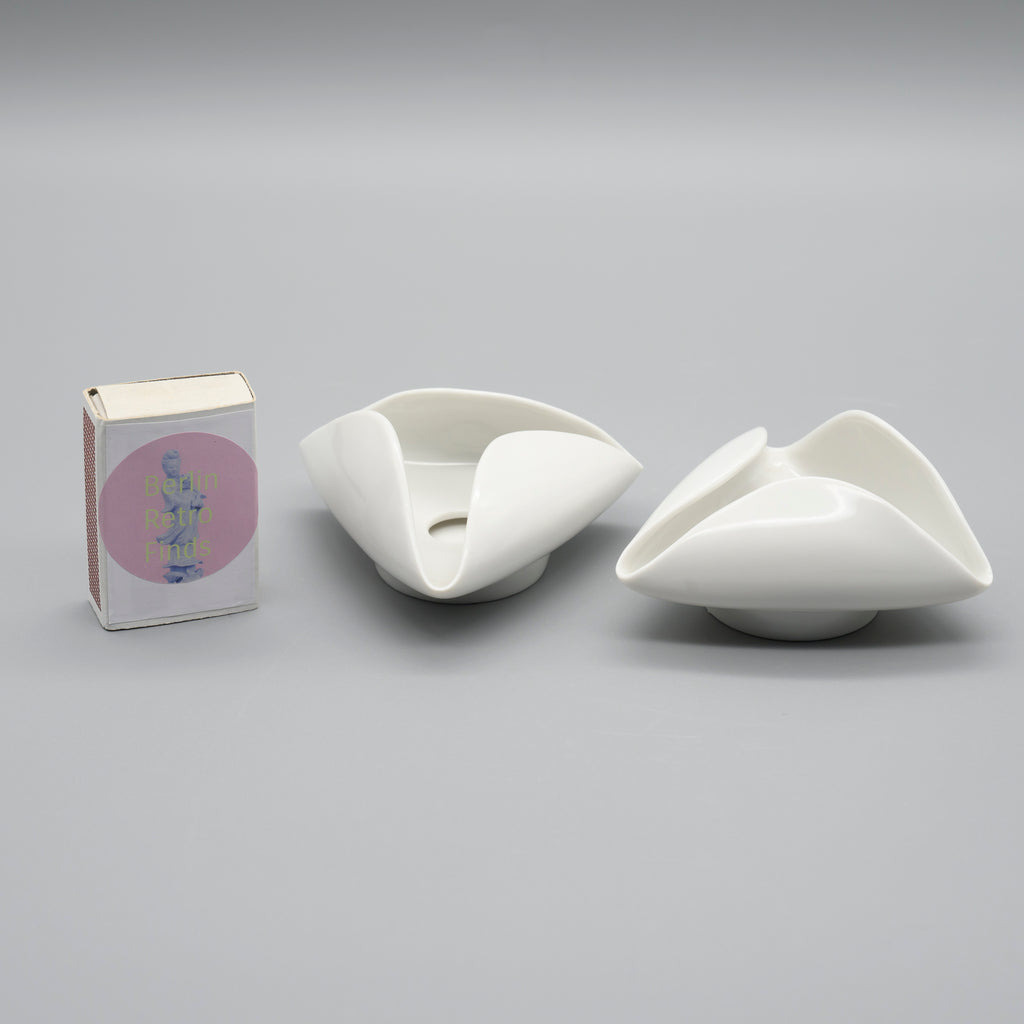 Pair of Porcelain Candle Holders – Hans Achtziger for Hutschenreuther, 1950s–1960s