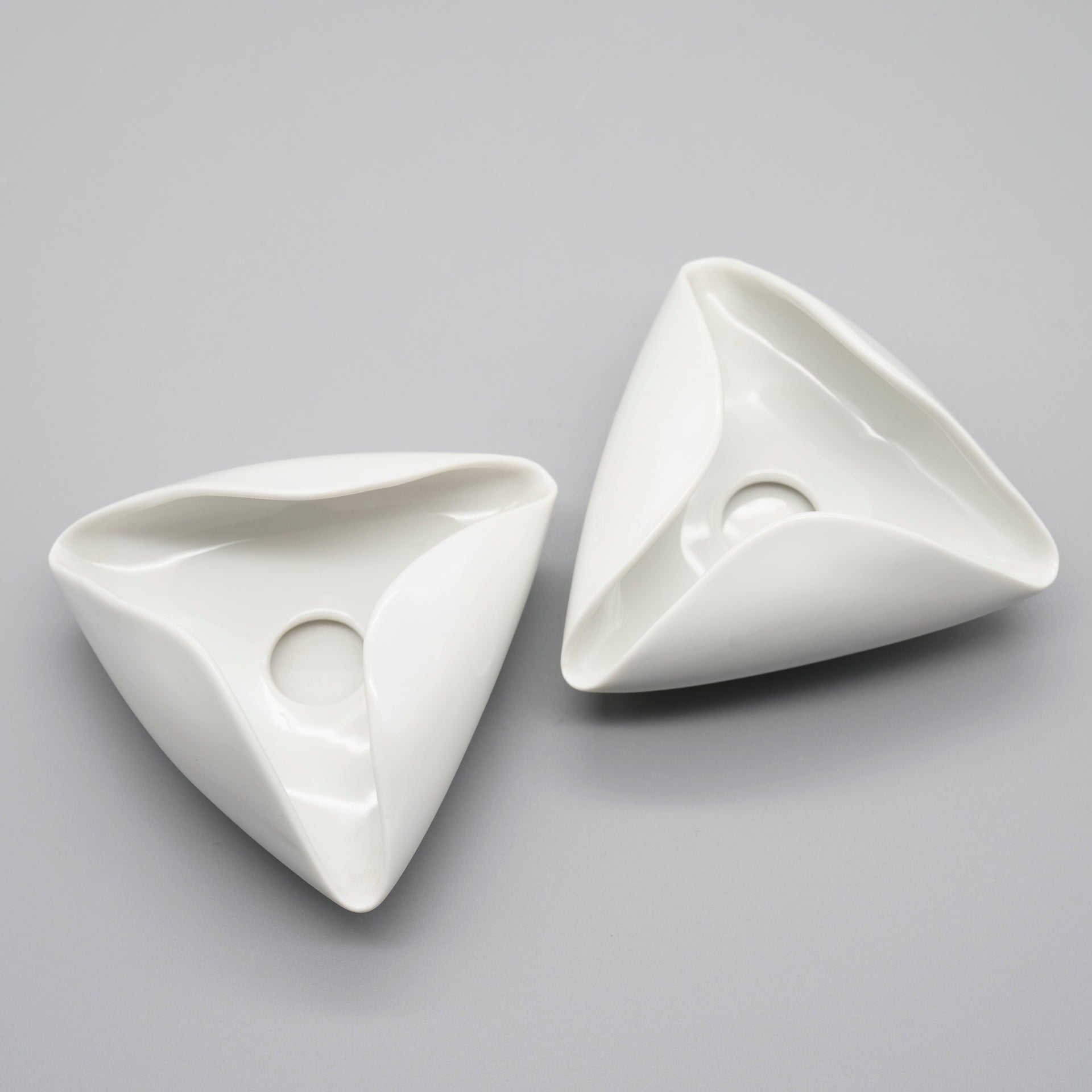 Pair of Porcelain Candle Holders – Hans Achtziger for Hutschenreuther, 1950s–1960s