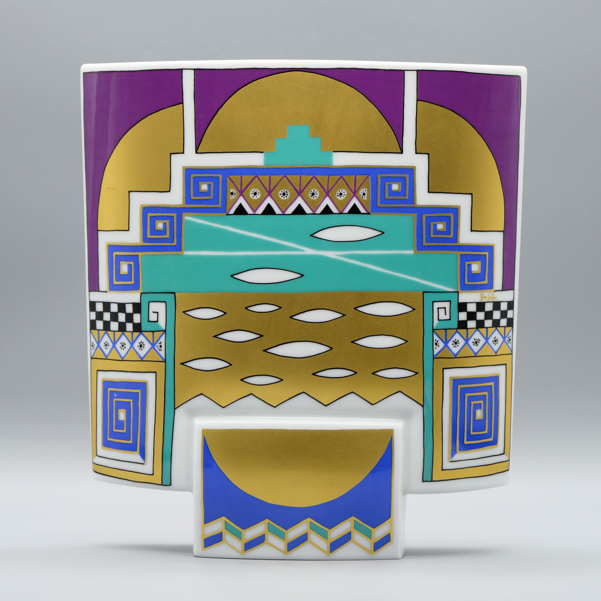 Memphis-era decor of Debut Vase – Michael Boehm & Yves Galgon for Rosenthal, 1970s–1980s