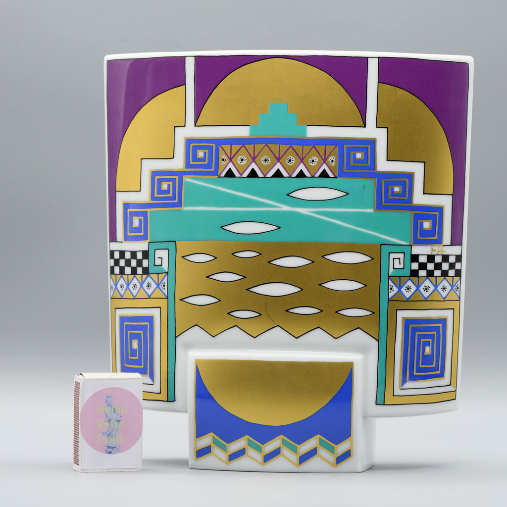 Memphis-era decor of Debut Vase – Michael Boehm & Yves Galgon for Rosenthal, 1970s–1980s