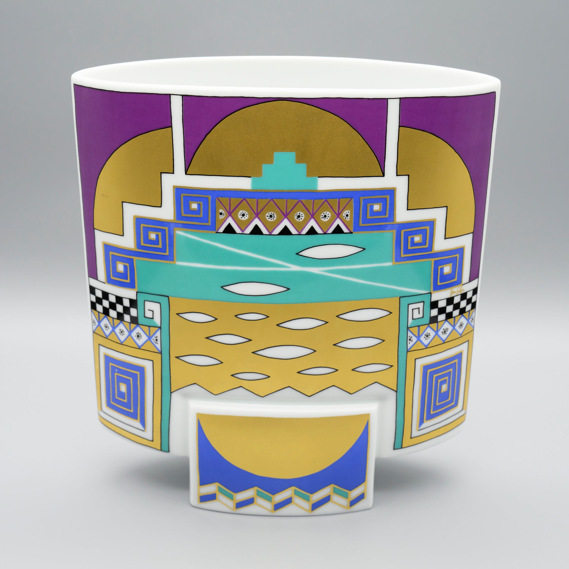 Memphis-era decor of Debut Vase – Michael Boehm & Yves Galgon for Rosenthal, 1970s–1980s