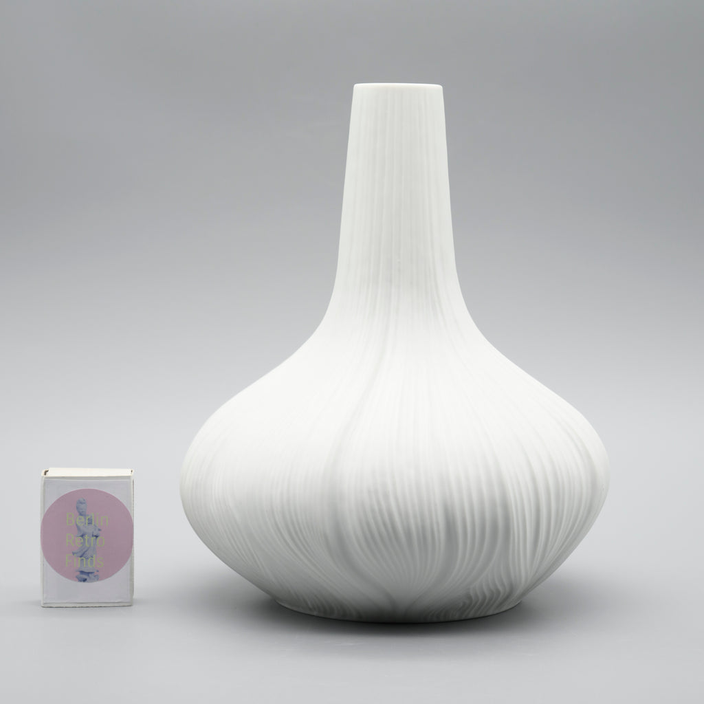 Porcelain Vase Duo “Plissée” – Martin Freyer for Rosenthal, 1968