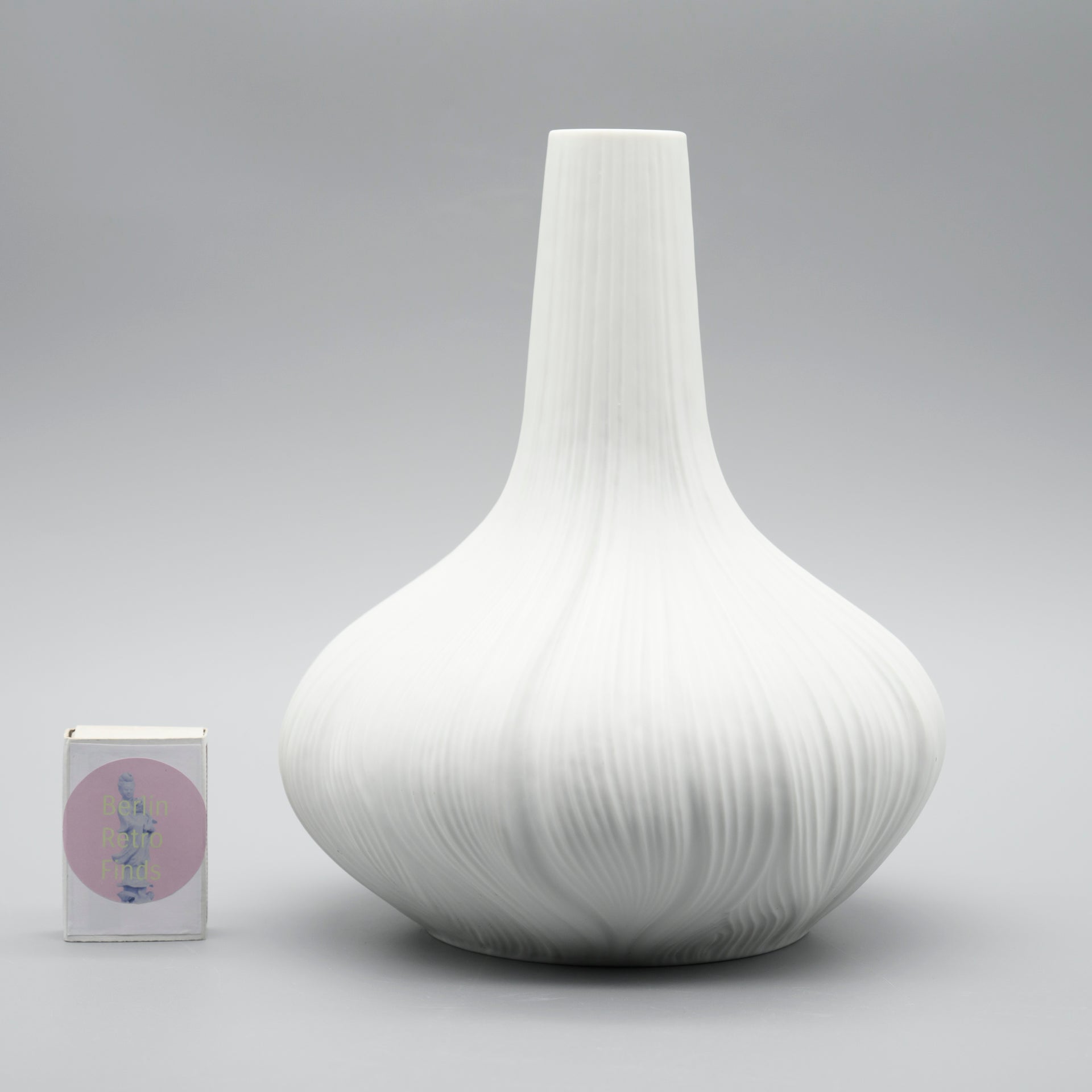 Porcelain Vase Duo “Plissée” – Martin Freyer for Rosenthal, 1968