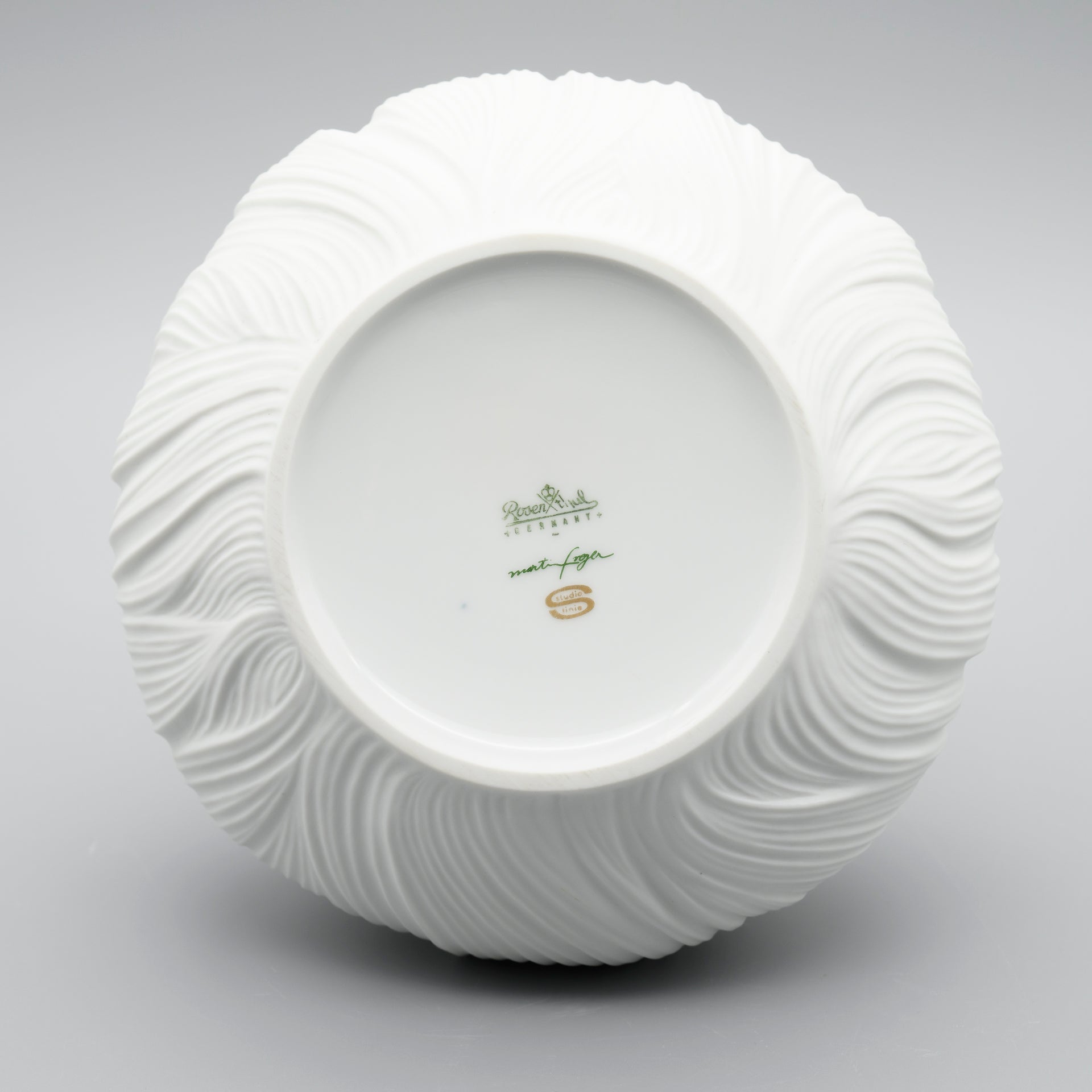 Porcelain Vase Duo “Plissée” – Martin Freyer for Rosenthal, 1968