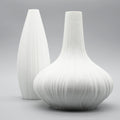 Porcelain Vase Duo “Plissée” – Martin Freyer for Rosenthal, 1968