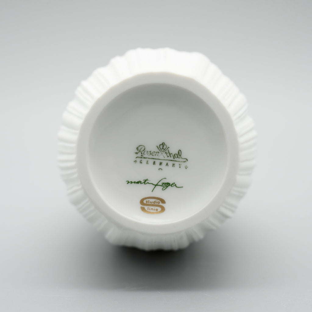 Porcelain Vase Duo “Plissée” – Martin Freyer for Rosenthal, 1968