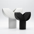 Bisque Porcelain Vase Duo “Totem” – Ambrogio Pozzi for Rosenthal