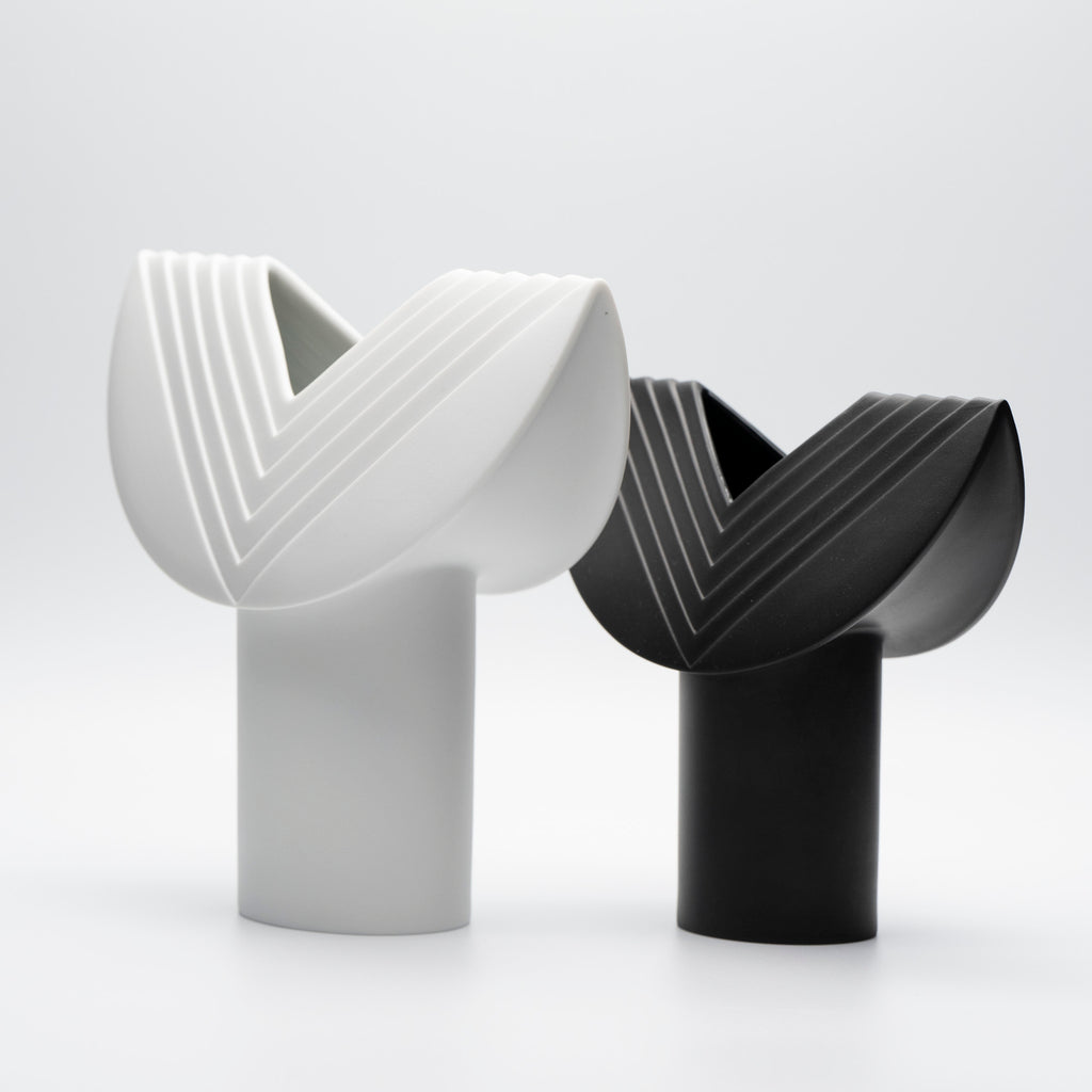 Bisque Porcelain Vase Duo “Totem” – Ambrogio Pozzi for Rosenthal