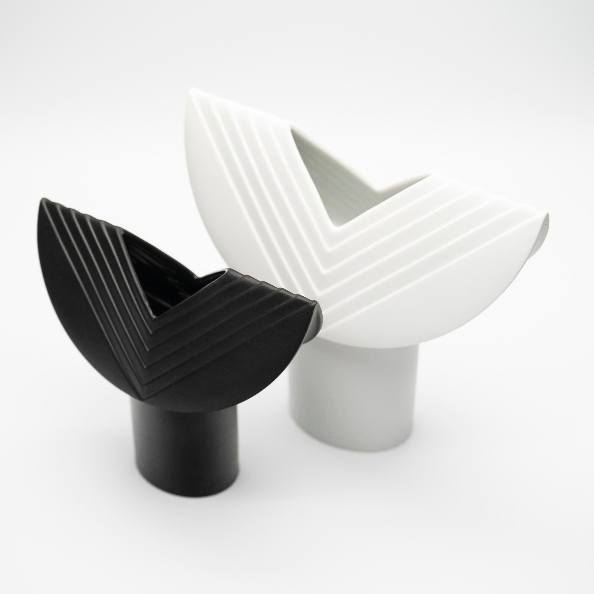 Bisque Porcelain Vase Duo “Totem” – Ambrogio Pozzi for Rosenthal