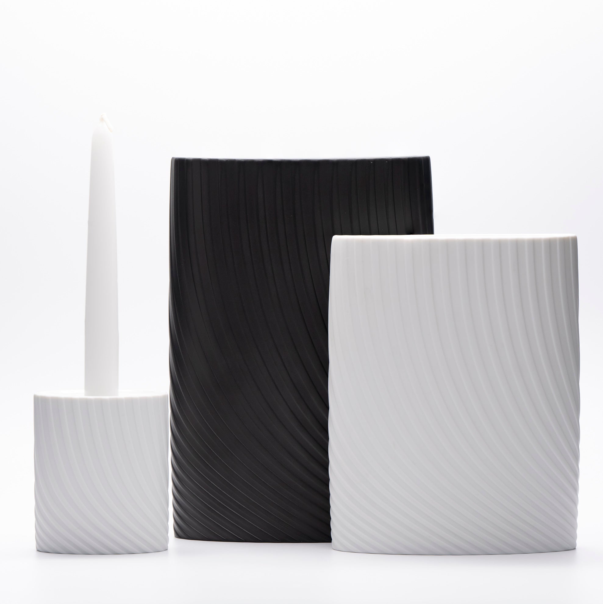 Drift Lava Bisque Porcelain Trio – Christa Häusler-Goltz for Rosenthal, 1980s