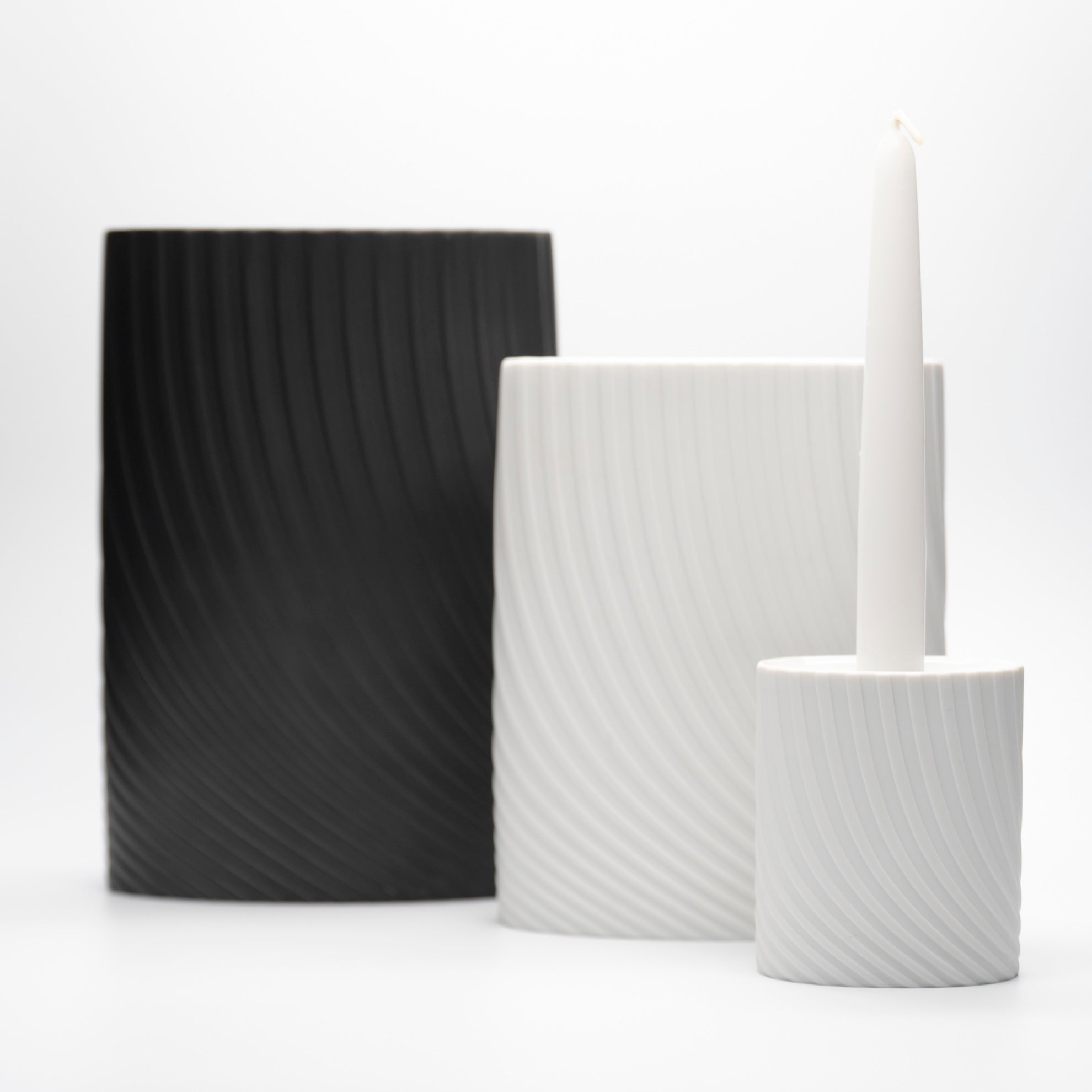 Drift Lava Bisque Porcelain Trio – Christa Häusler-Goltz for Rosenthal, 1980s