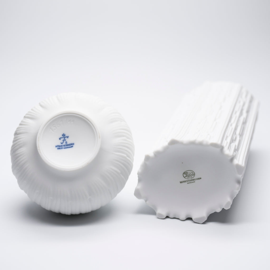 Curated Porcelain Vase Duo – “Zwiebel” of Hans Achtziger for Fürstenberg & Hutschenreuther, mid–late 20th century
