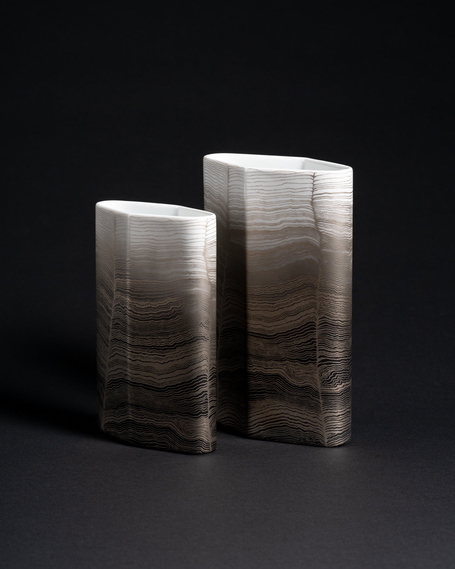 “Chiffon” Vase Duo – Tapio Wirkkala & Alain Le Foll for Rosenthal, 1980–1982