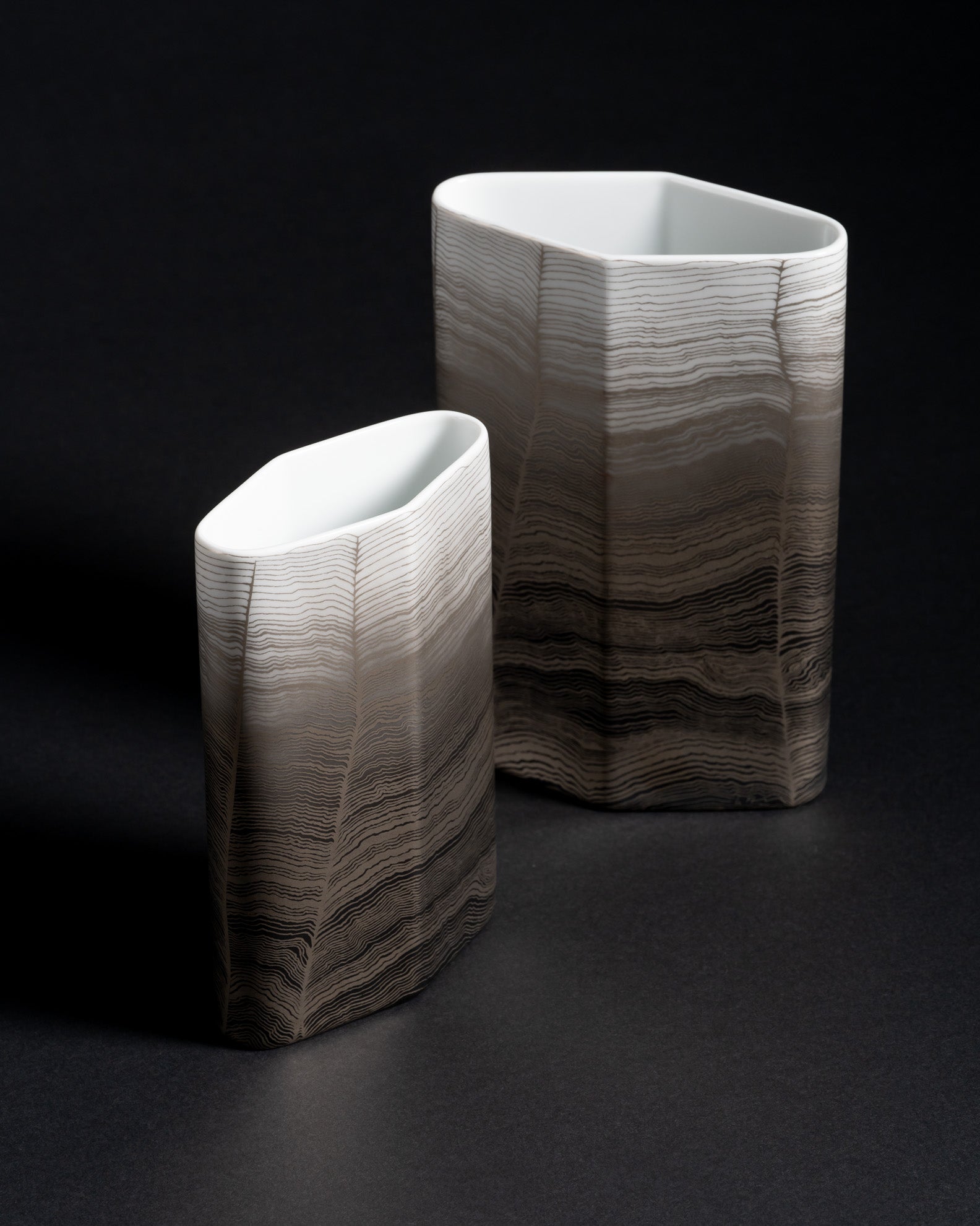 “Chiffon” Vase Duo – Tapio Wirkkala & Alain Le Foll for Rosenthal, 1980–1982