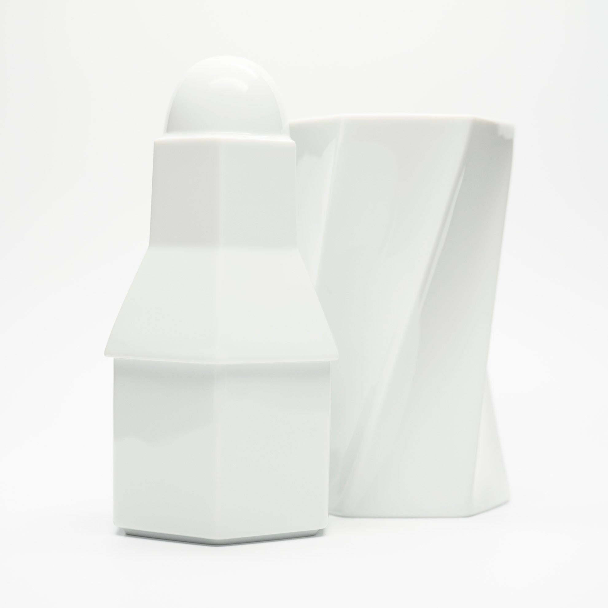 Vase & Lidded Box Duo – Jan van der Vaart & Jane Osborn-Smith for Rosenthal, 1980s–1990s