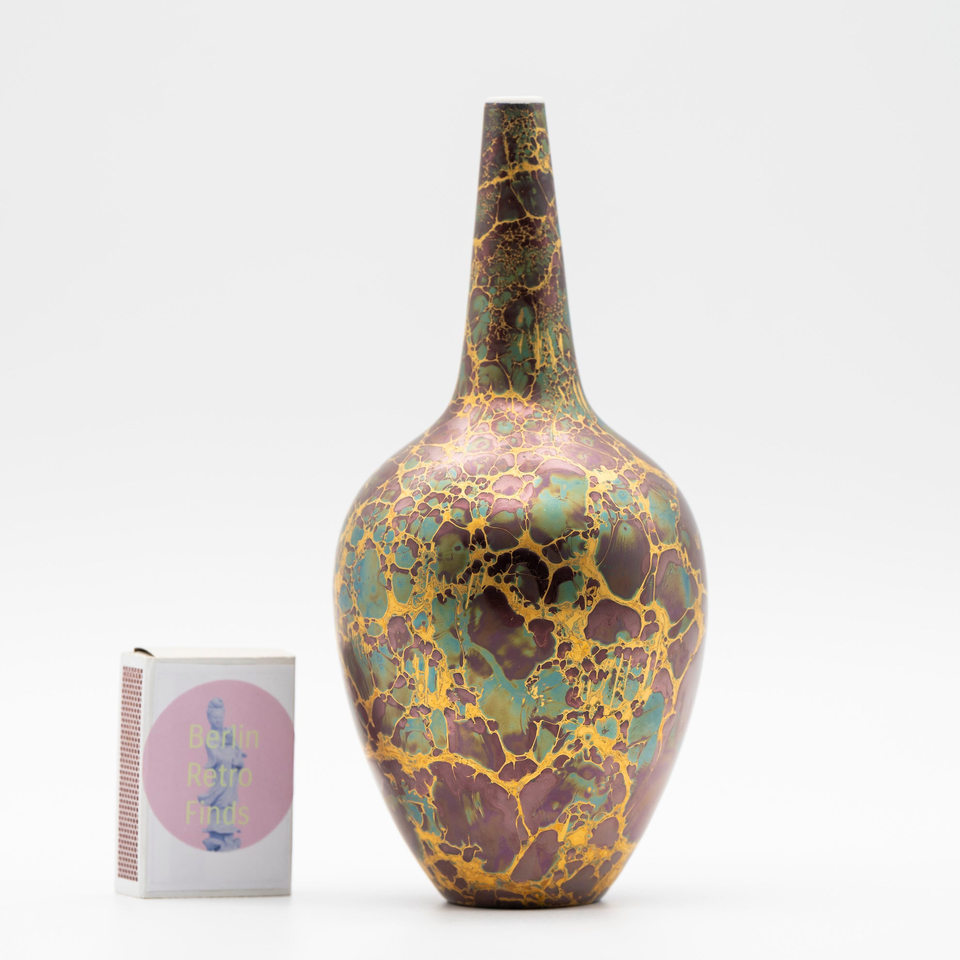Goldfeuer Vase Duo – Helmut Drexler for Rosenthal, 1970s–1980s