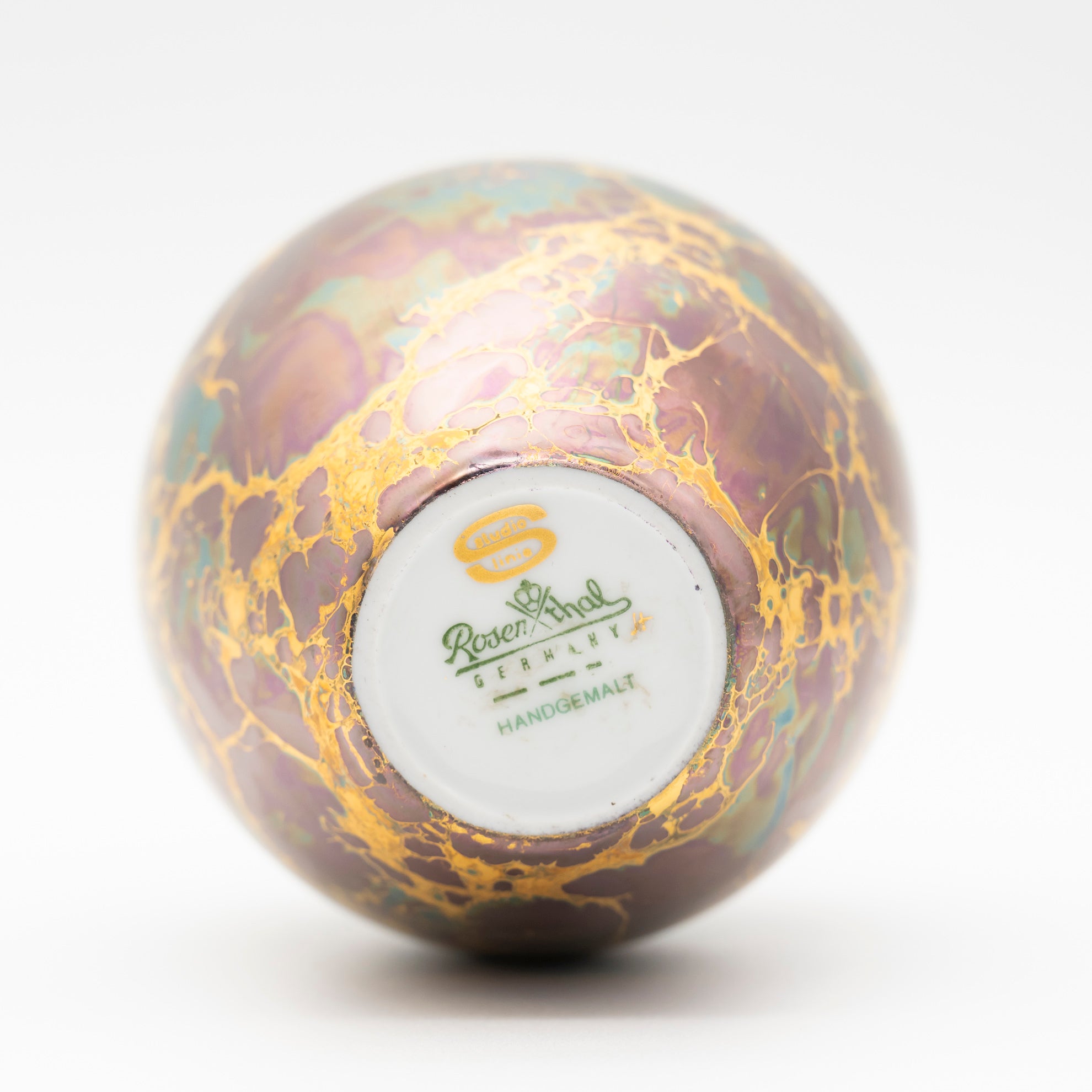 Goldfeuer Vase Duo – Helmut Drexler for Rosenthal, 1970s–1980s