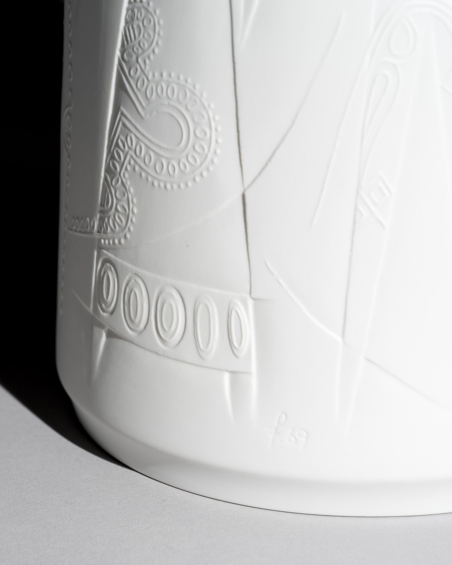 Figural Relief Bisque Porcelain Vase - Cuno Fischer for Hutschenreuther, 1969