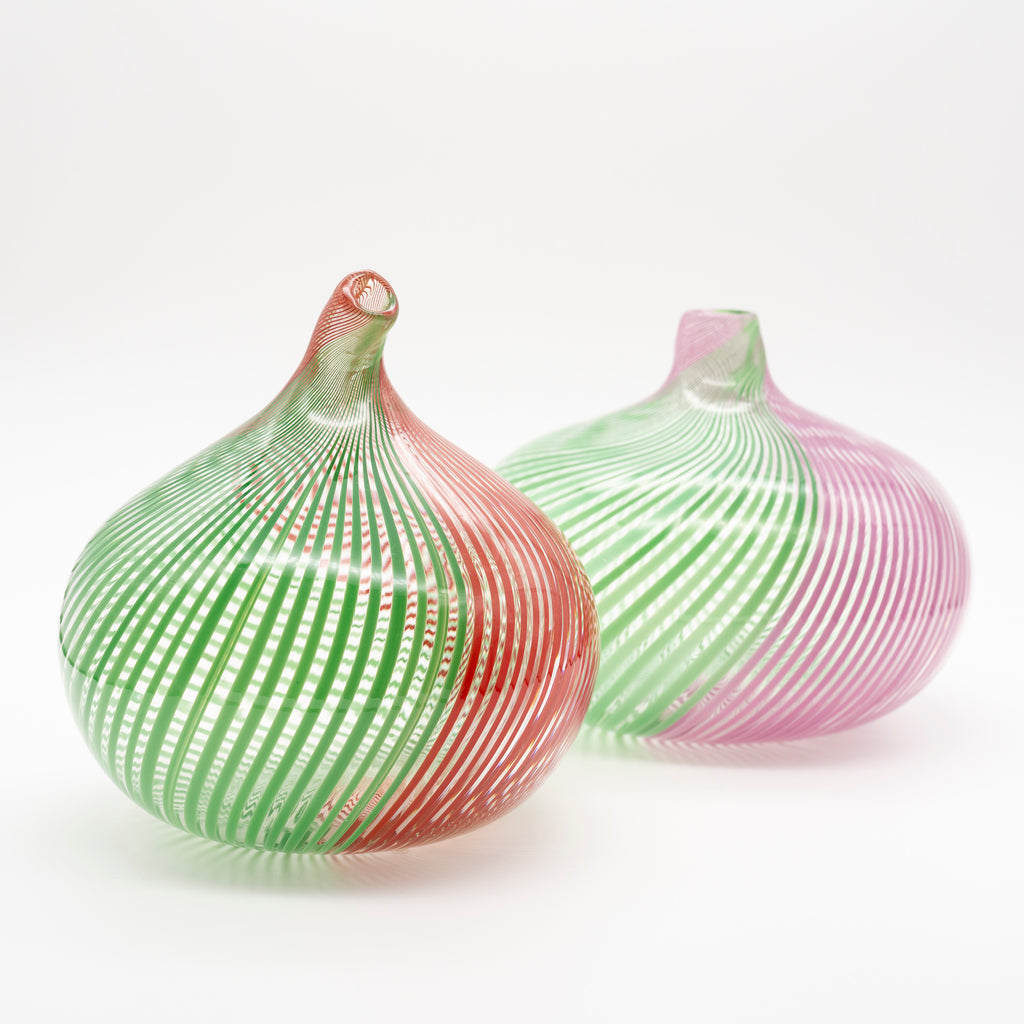 Filigrana Glass Vase Duo – Mario Colelli & Hertha Bengtson for Rosenthal, 1980s