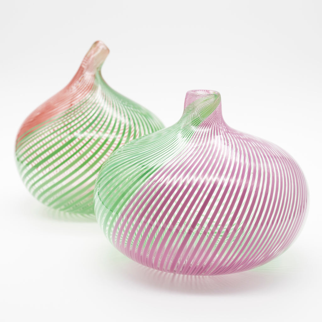 Filigrana Glass Vase Duo – Mario Colelli & Hertha Bengtson for Rosenthal, 1980s