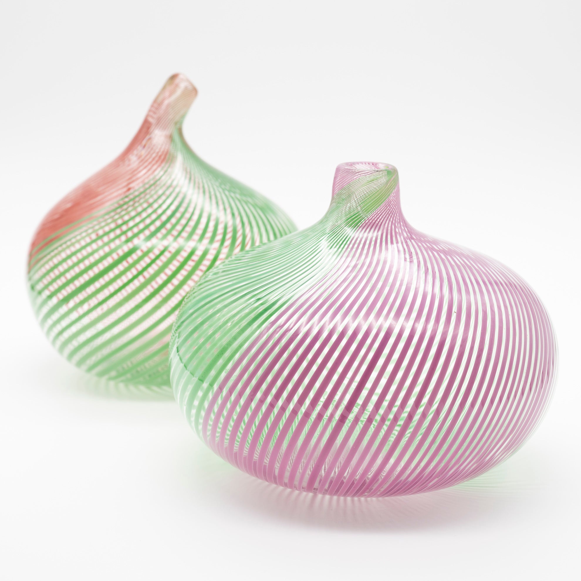 Filigrana Glass Vase Duo – Mario Colelli & Hertha Bengtson for Rosenthal, 1980s