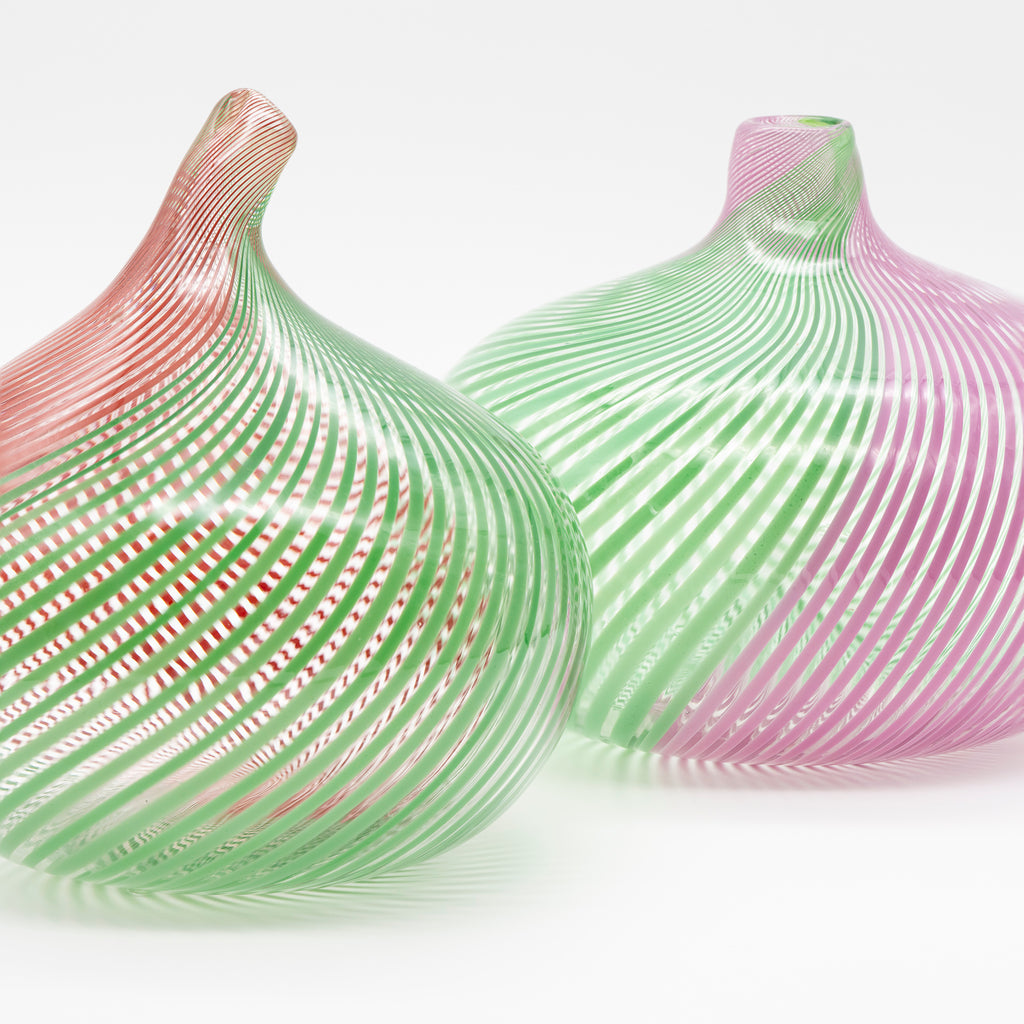 Filigrana Glass Vase Duo – Mario Colelli & Hertha Bengtson for Rosenthal, 1980s