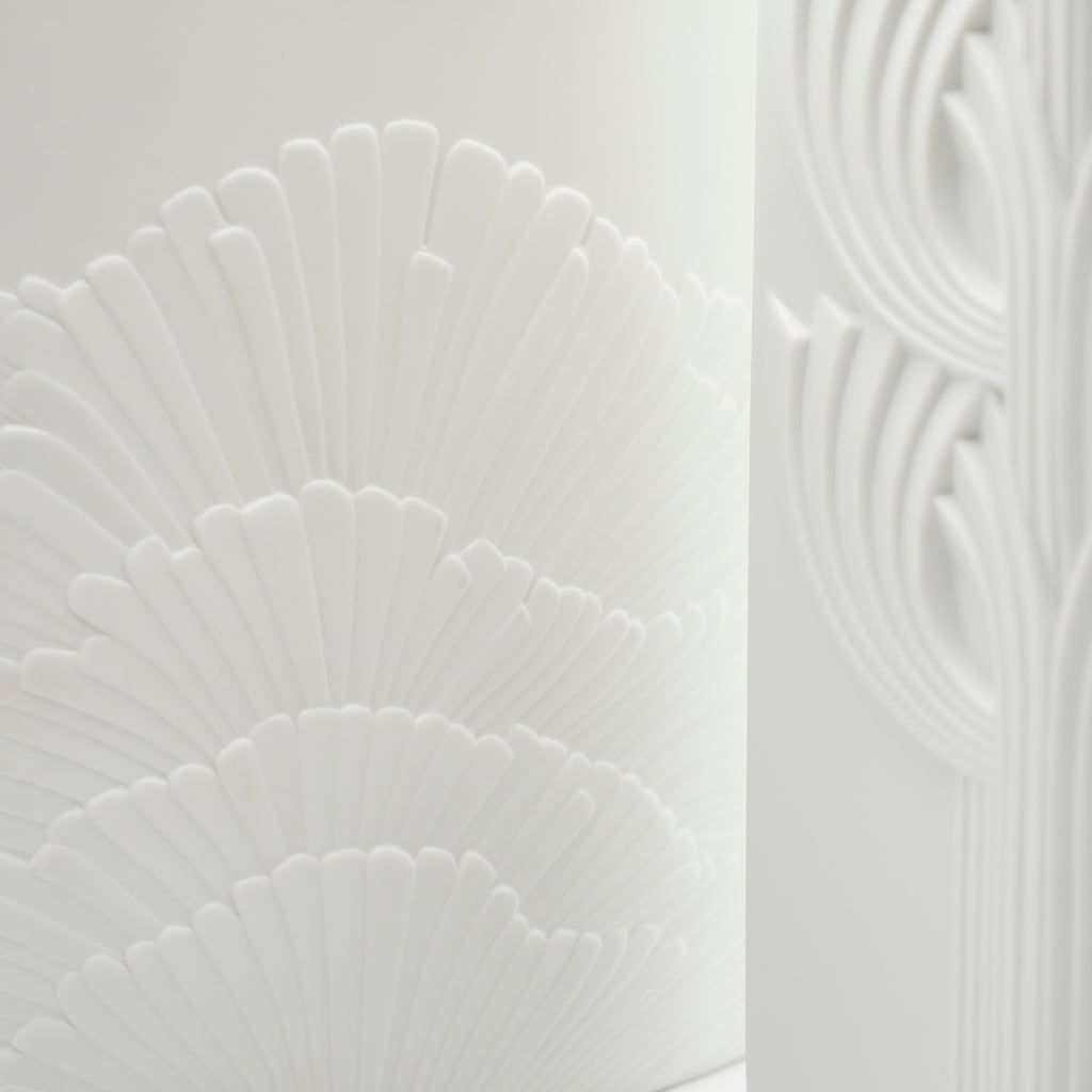 Tree of Life & Anemone Bisque Porcelain Vase Duo – Rosemonde Nairac for Rosenthal, 1970s