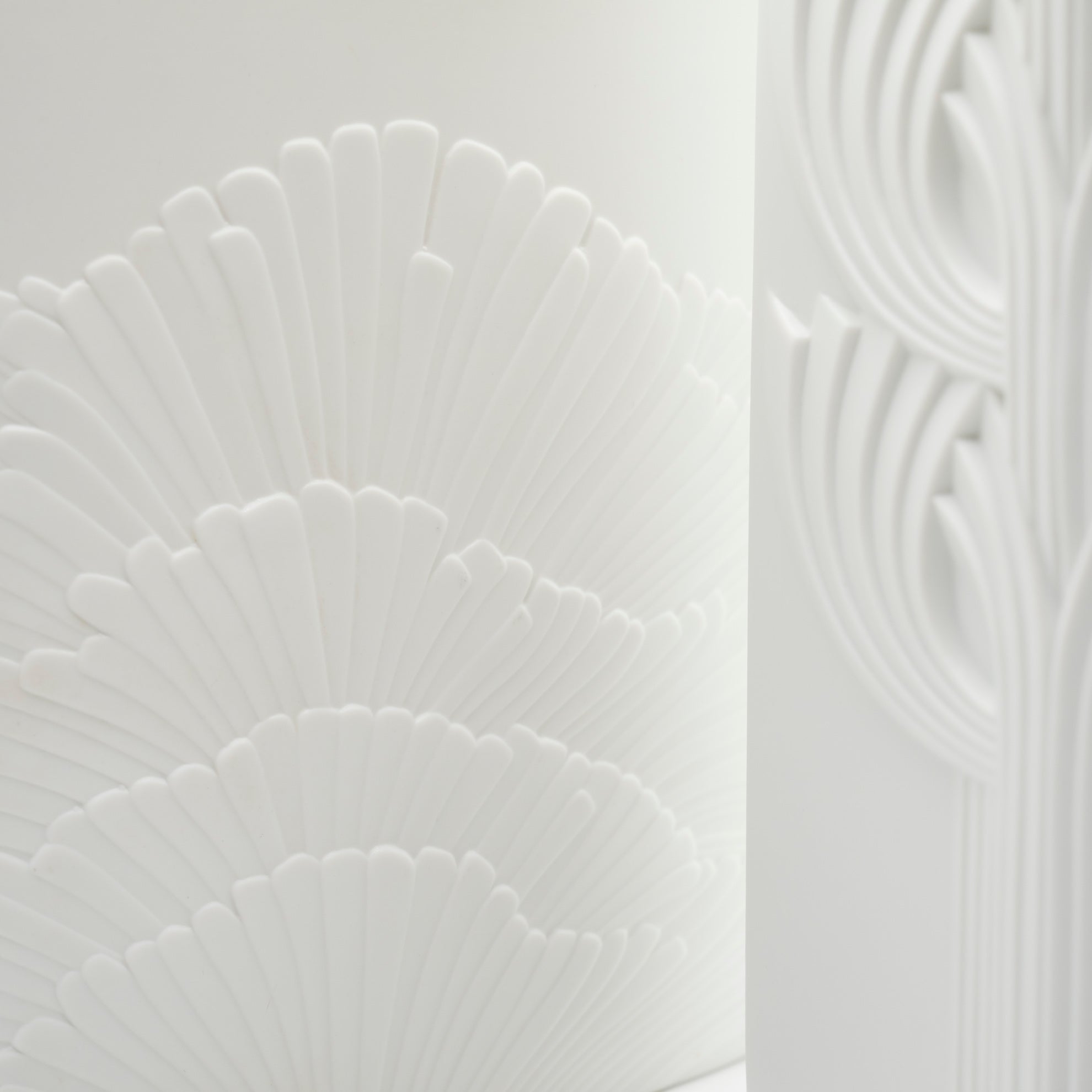 Tree of Life & Anemone Bisque Porcelain Vase Duo – Rosemonde Nairac for Rosenthal, 1970s