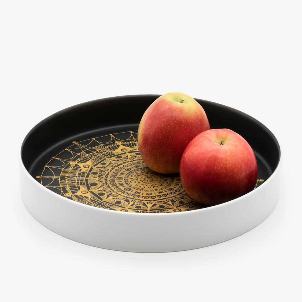 Gold Mandala Porcelain Bowl Tray - Hans Theo Baumann for Rosenthal , 1970s