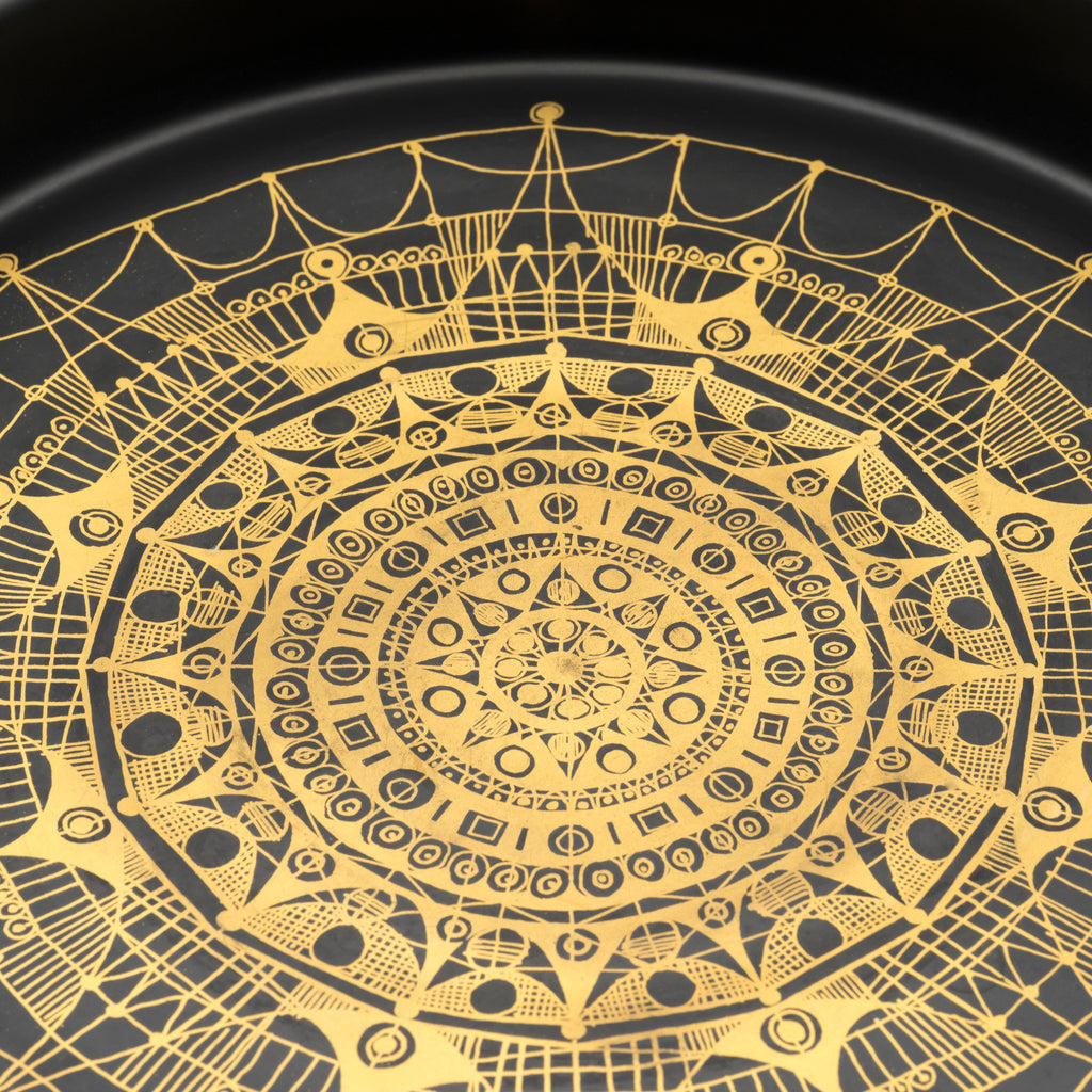 Gold Mandala Porcelain Bowl Tray - Hans Theo Baumann for Rosenthal , 1970s