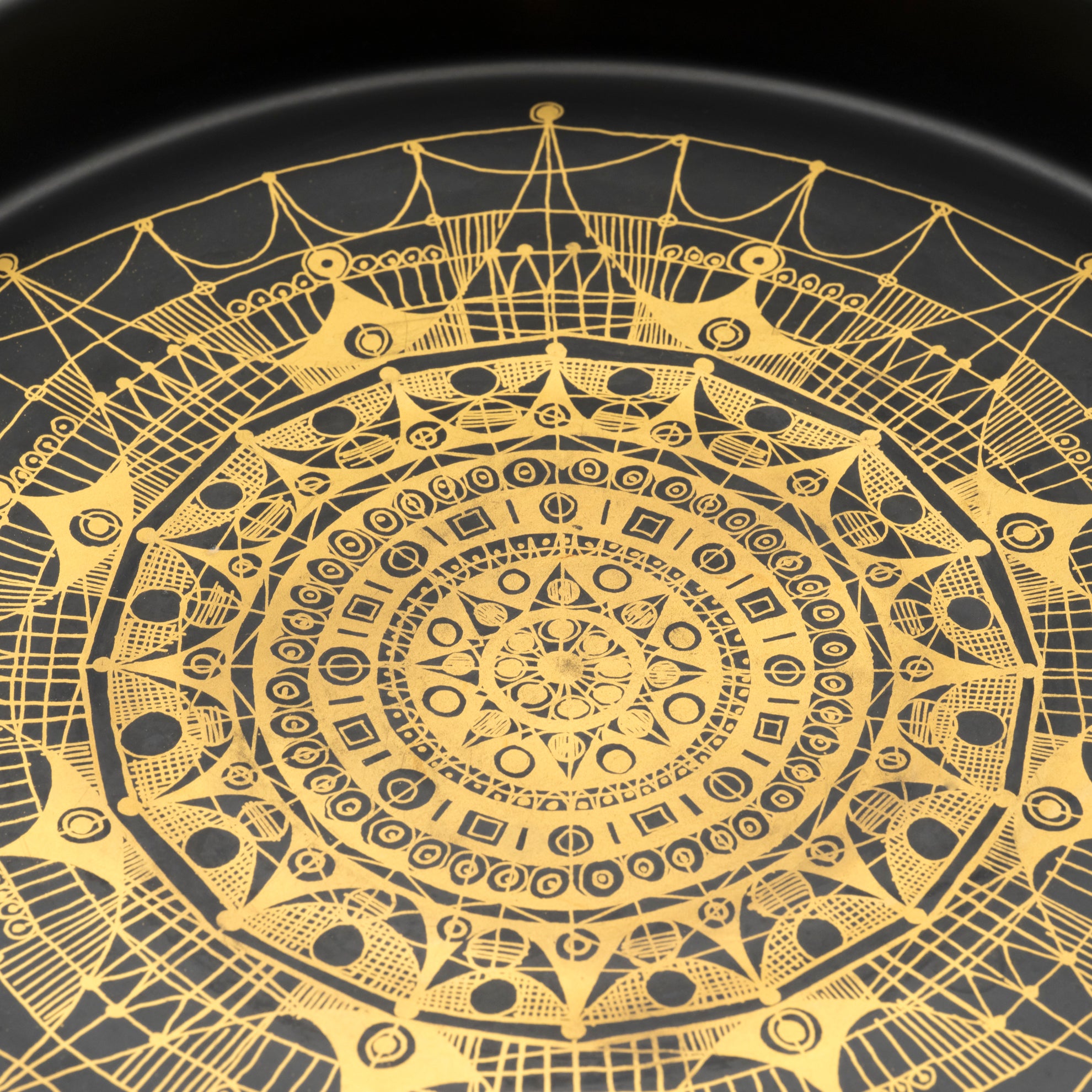 Gold Mandala Porcelain Bowl Tray - Hans Theo Baumann for Rosenthal , 1970s
