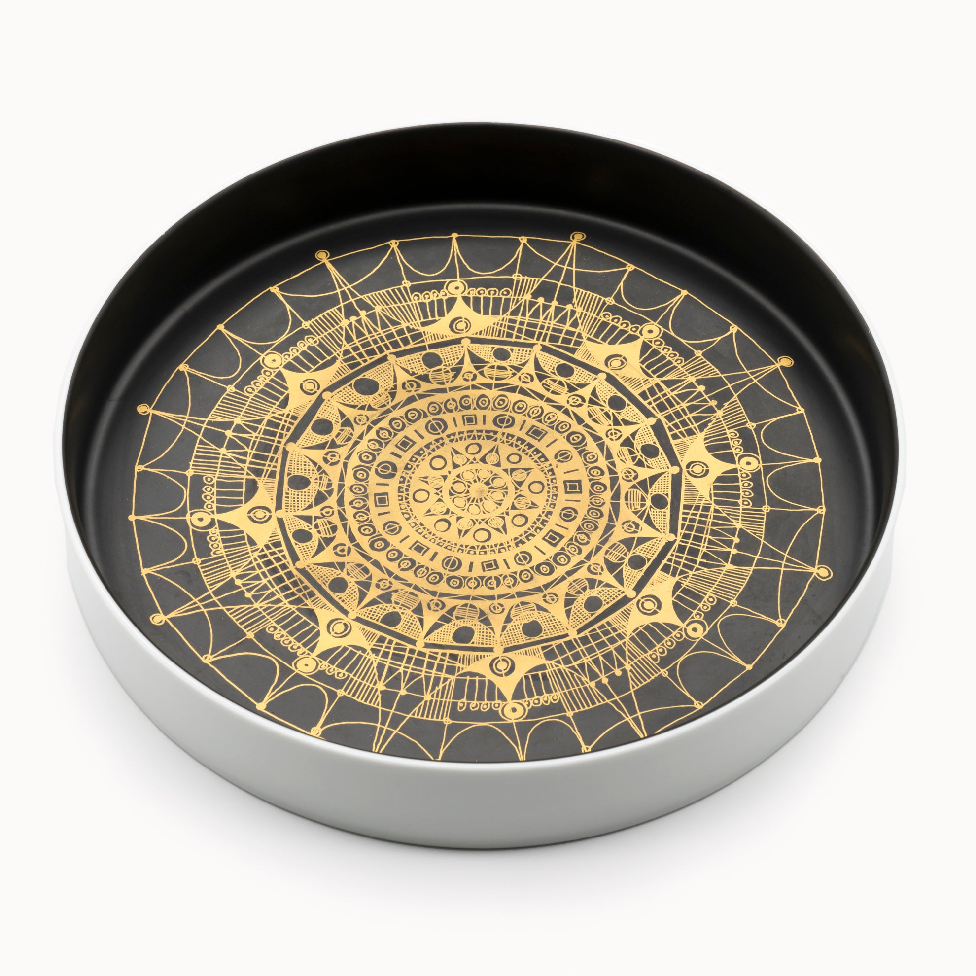 Gold Mandala Porcelain Bowl Tray - Hans Theo Baumann for Rosenthal , 1970s