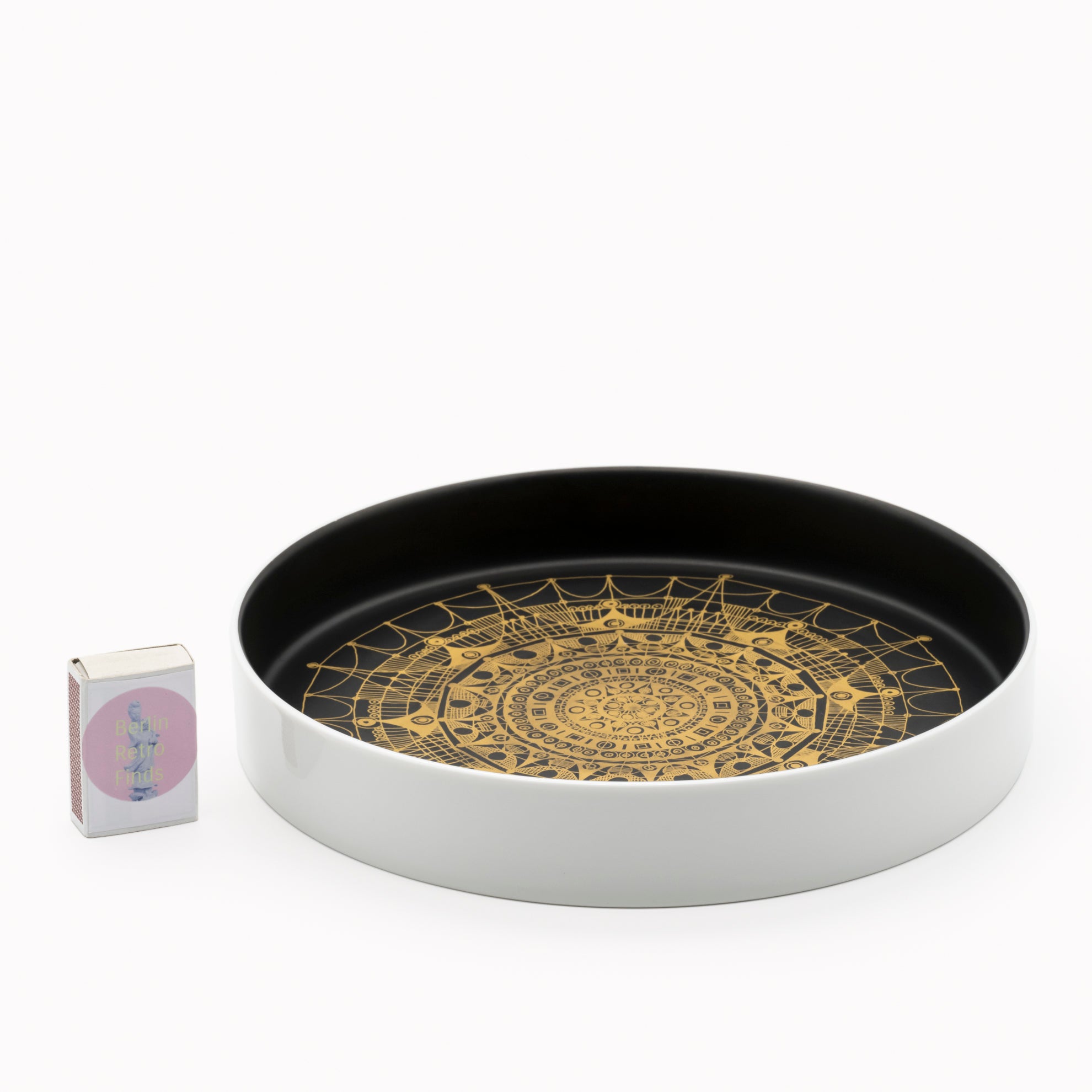 Gold Mandala Porcelain Bowl Tray - Hans Theo Baumann for Rosenthal , 1970s