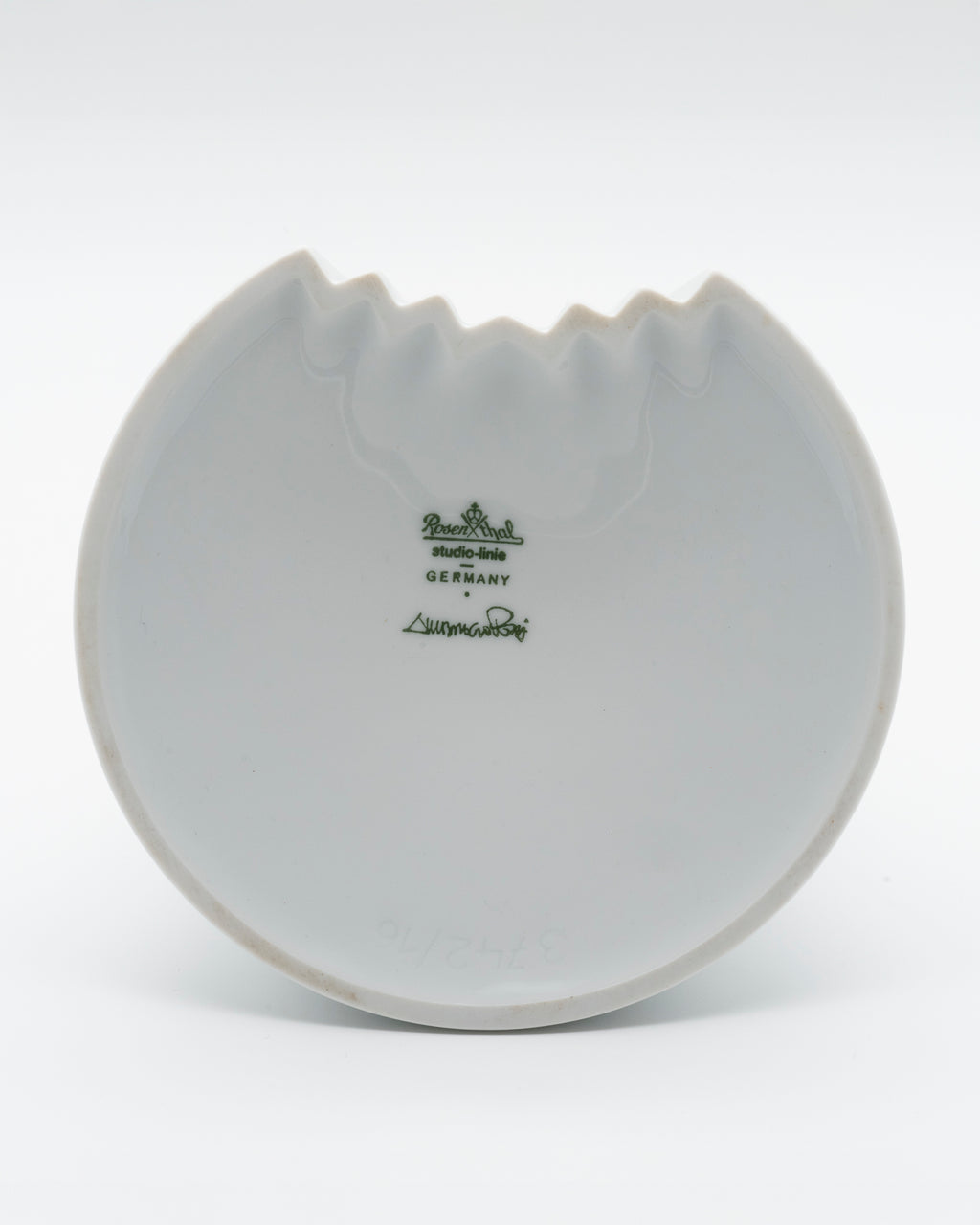 Plissée Porcelain Vase Duo – Ambrogio Pozzi for Rosenthal, 1985