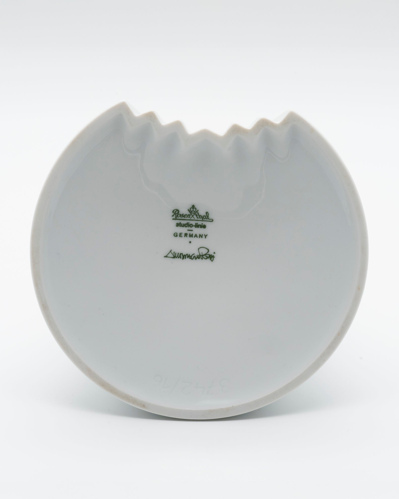 Plissée Porcelain Vase Duo – Ambrogio Pozzi for Rosenthal, 1985