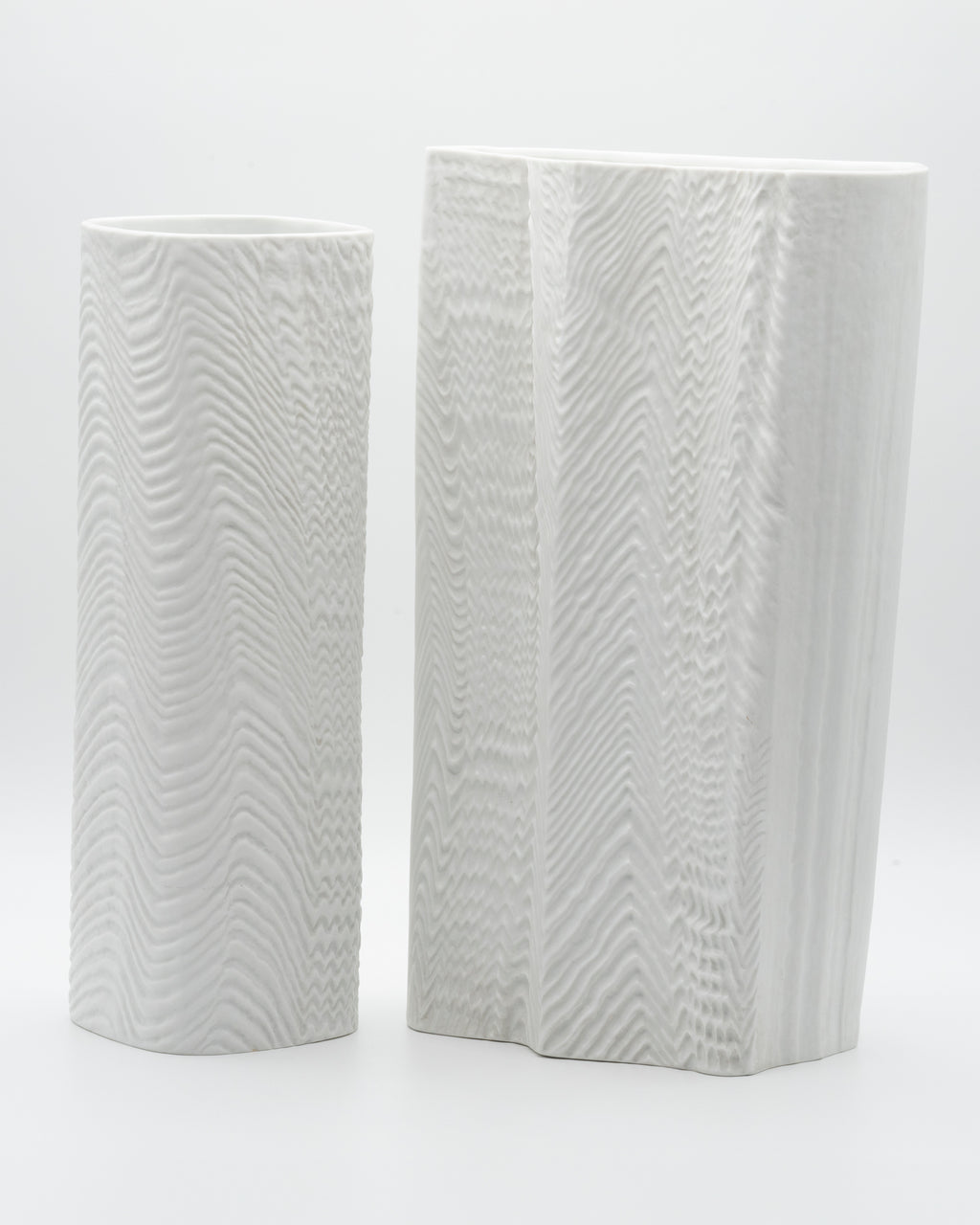 Bisque Porcelain Vase Duo "Cascade" - Martin Freyer for Rosenthal, 1981