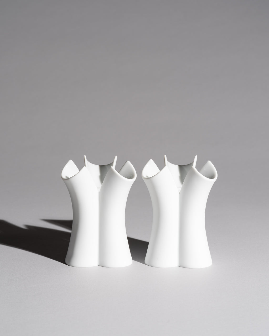 Pianta Porcelain Candleholder Duo - Lino Sabattini for Rosenthal, 1987