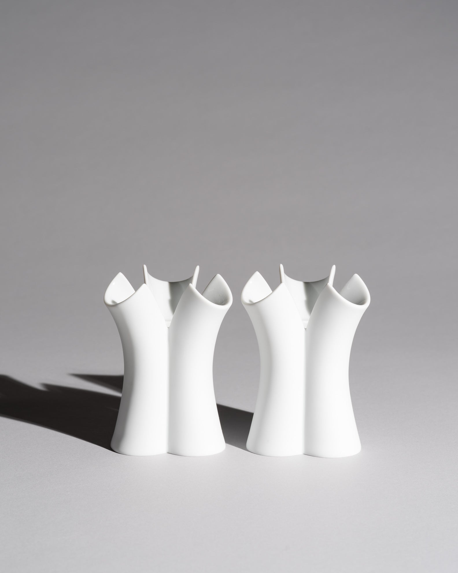 Pianta Porcelain Candleholder Duo - Lino Sabattini for Rosenthal, 1987