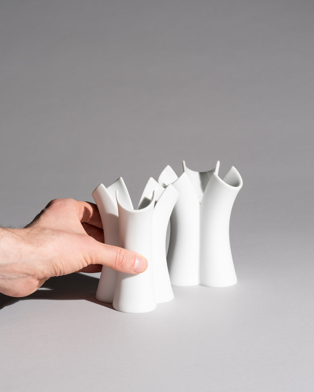 Pianta Porcelain Candleholder Duo - Lino Sabattini for Rosenthal, 1987