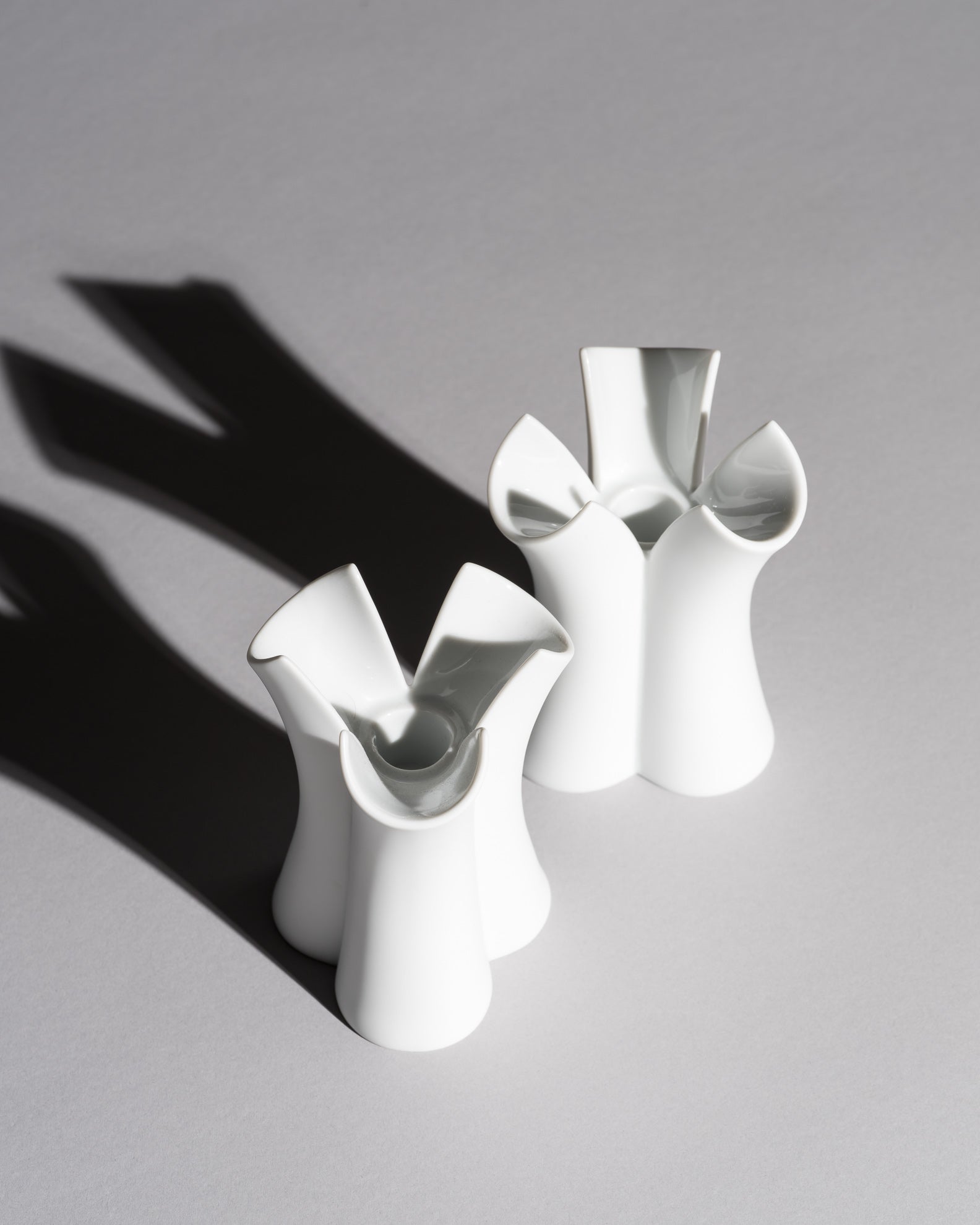 Pianta Porcelain Candleholder Duo - Lino Sabattini for Rosenthal, 1987