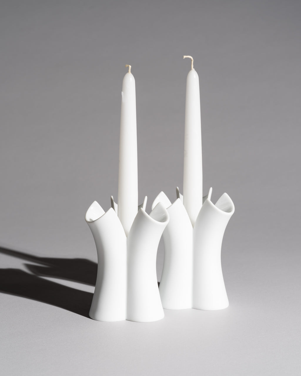 Pianta Porcelain Candleholder Duo - Lino Sabattini for Rosenthal, 1987