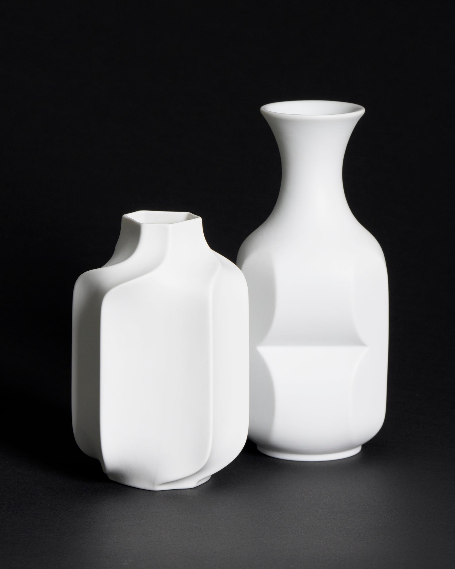 Archais & Twist Vase Duo – Hutschenreuther & Heinrich, 1960s–1970s