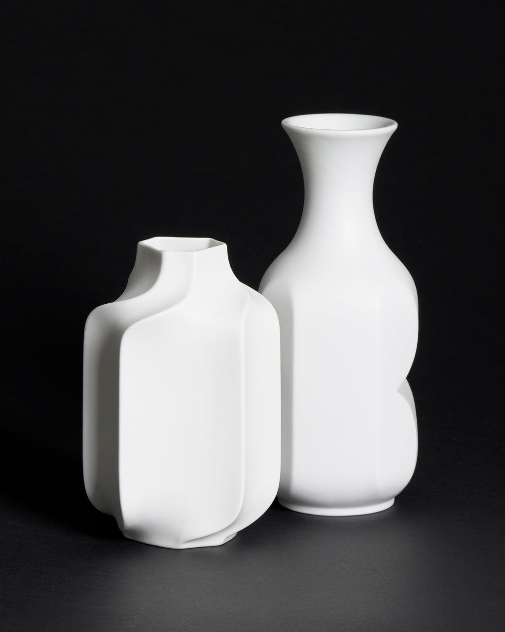 Archais & Twist Vase Duo – Hutschenreuther & Heinrich, 1960s–1970s