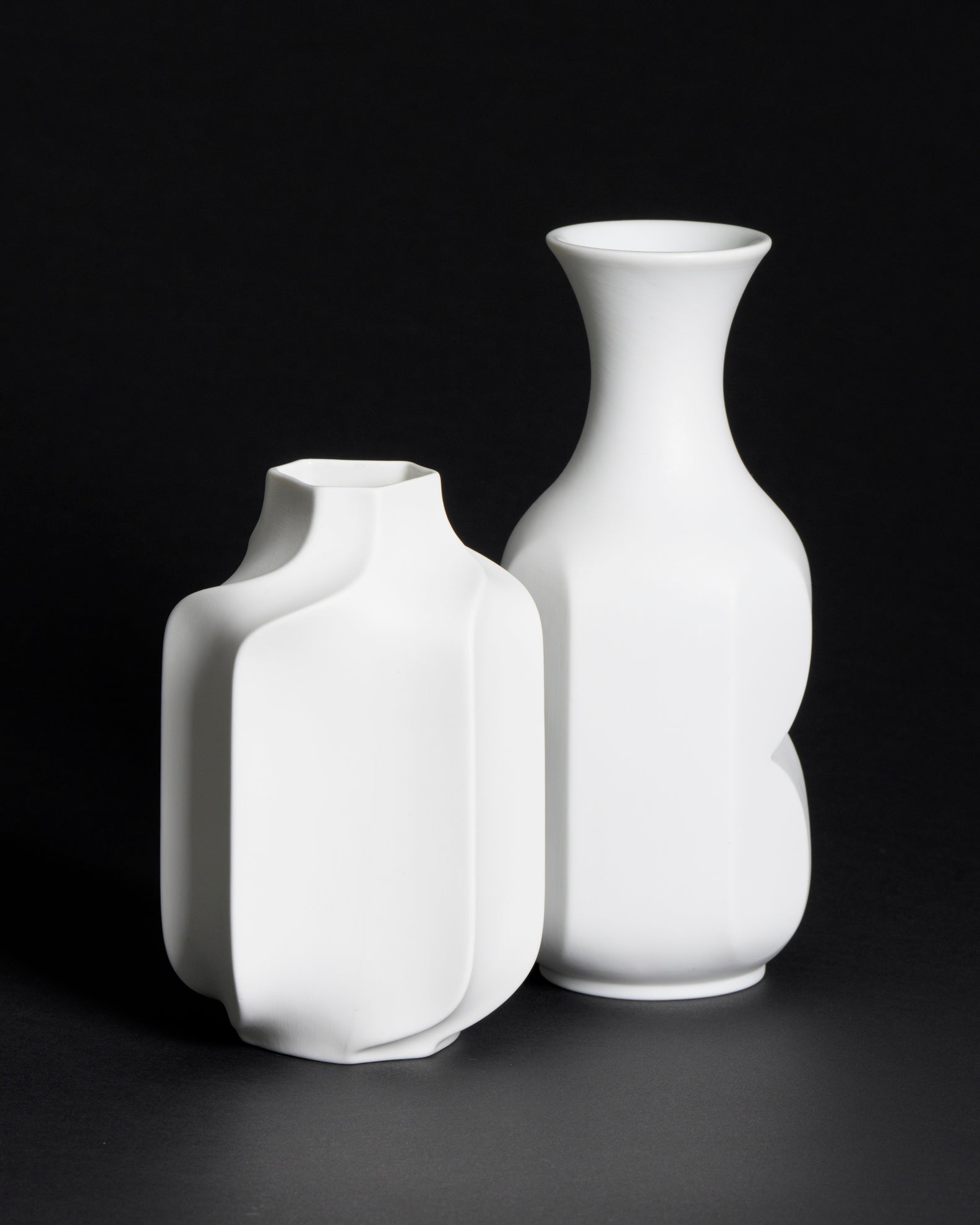 Archais & Twist Vase Duo – Hutschenreuther & Heinrich, 1960s–1970s