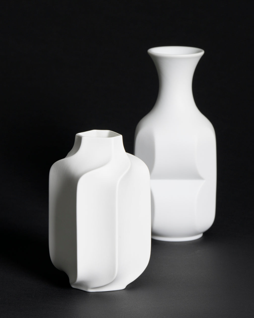 Archais & Twist Vase Duo – Hutschenreuther & Heinrich, 1960s–1970s