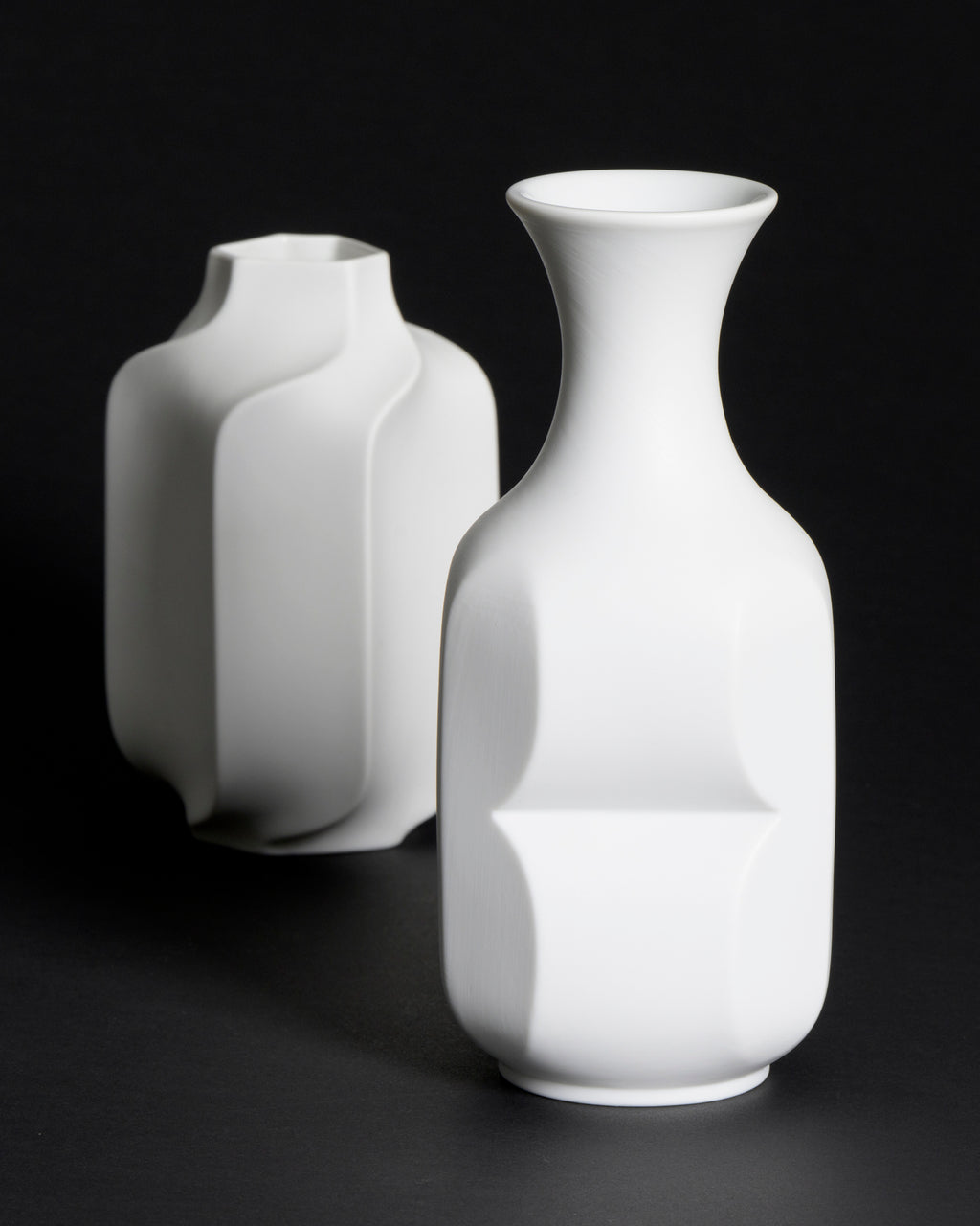 Archais & Twist Vase Duo – Hutschenreuther & Heinrich, 1960s–1970s