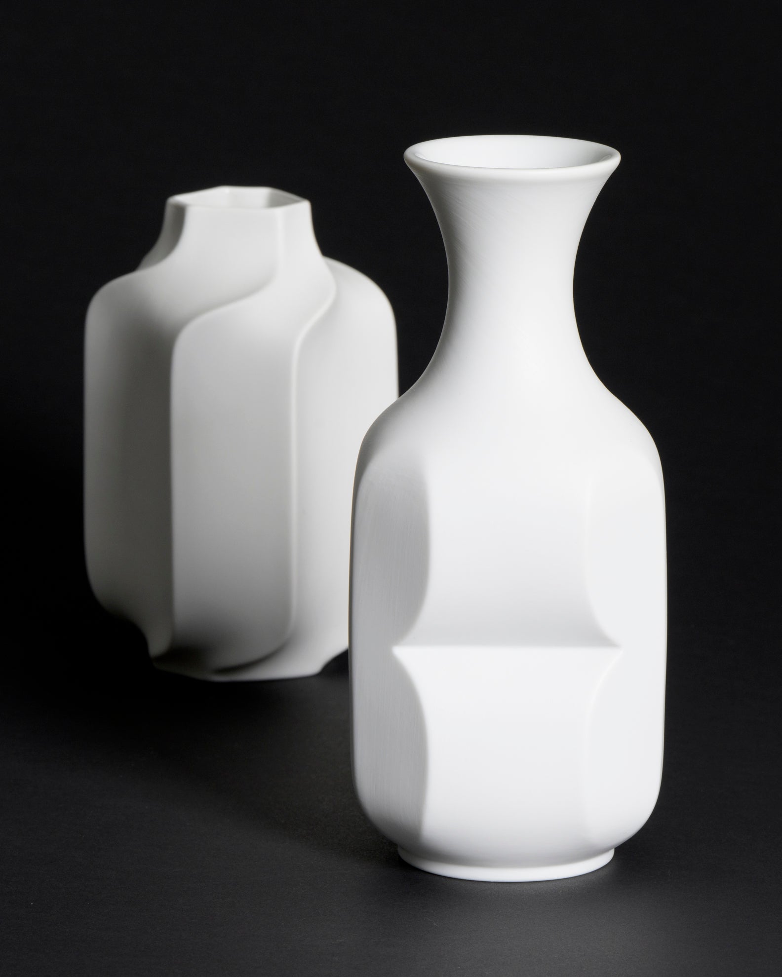 Archais & Twist Vase Duo – Hutschenreuther & Heinrich, 1960s–1970s