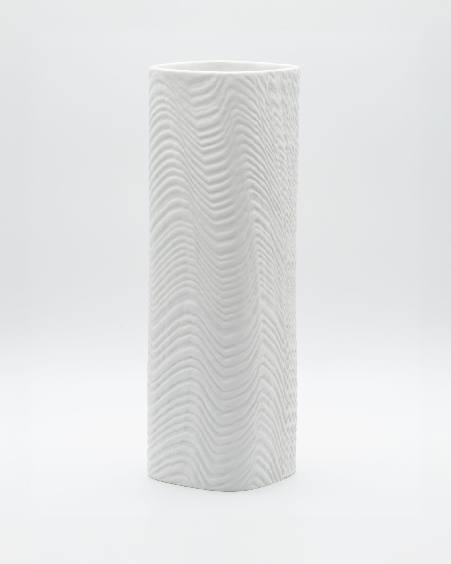 White Bisque Vase “Wave” – Martin Freyer for Rosenthal, 1960s-1970s