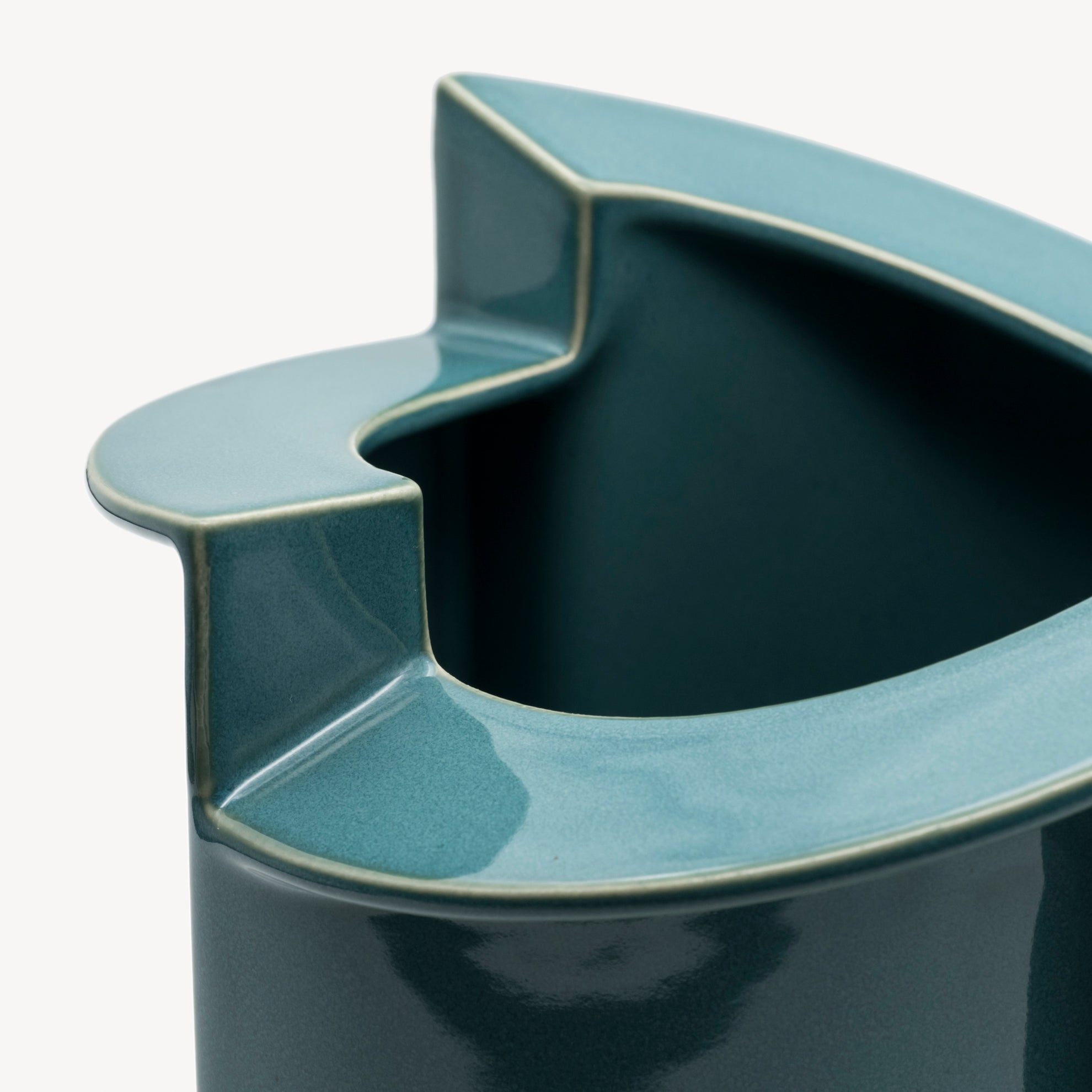 Windmill Turquoise Porcelain Vase Duo – Jan van der Vaart for Rosenthal, 1988